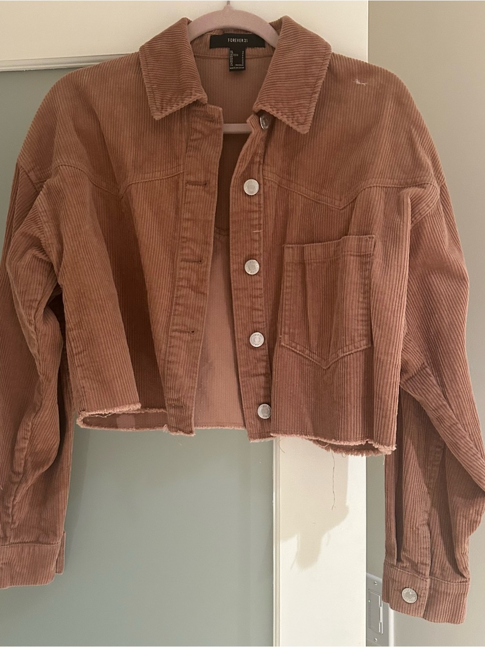 Forever 21 Cropped Corduroy Jacket
